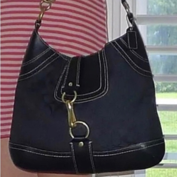Coach Handbags - COACH Hampton Perforated Large Hobo MSRP  $358 MINT 10535 Signature/Leather Trim